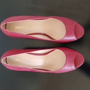 Red open-toed shoes